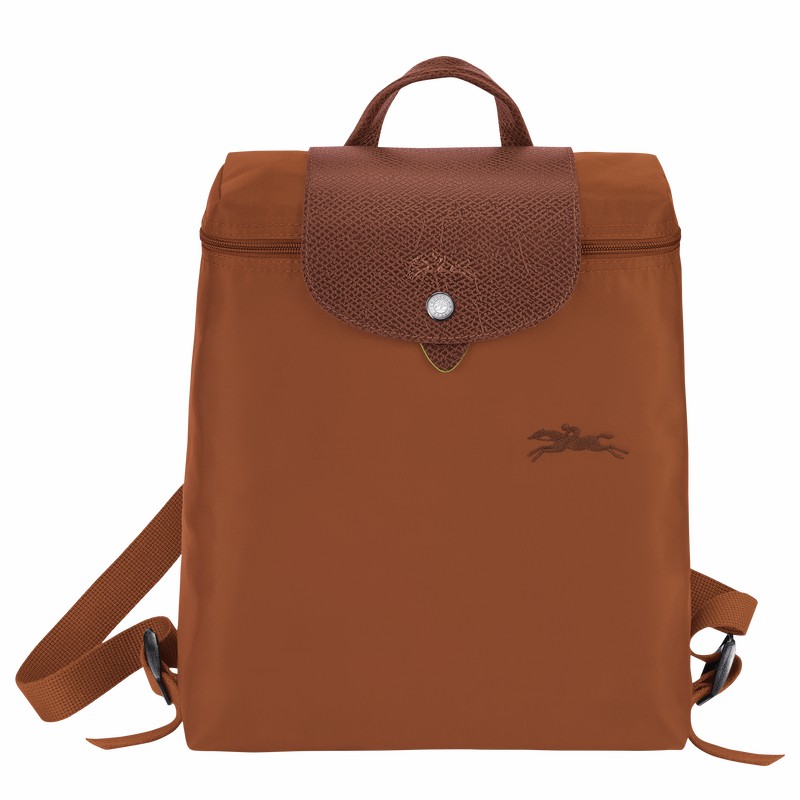 Dámské Batohy Longchamp Le Pliage Green M Hnědé CZ | L1699919504