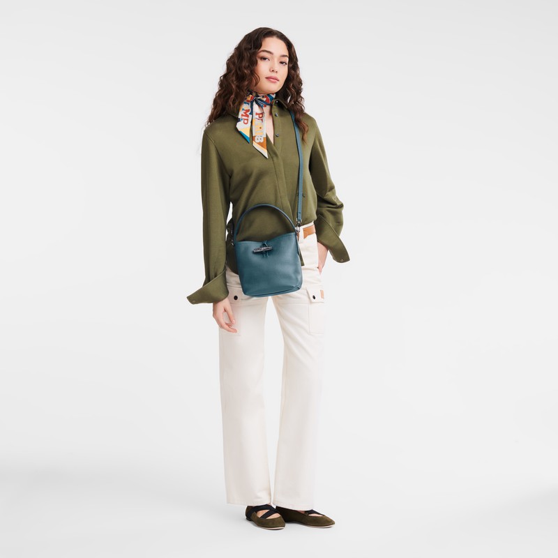 Dámské Bucket Bag Longchamp Le Roseau Essential XS Peacock CZ | 10159968P89