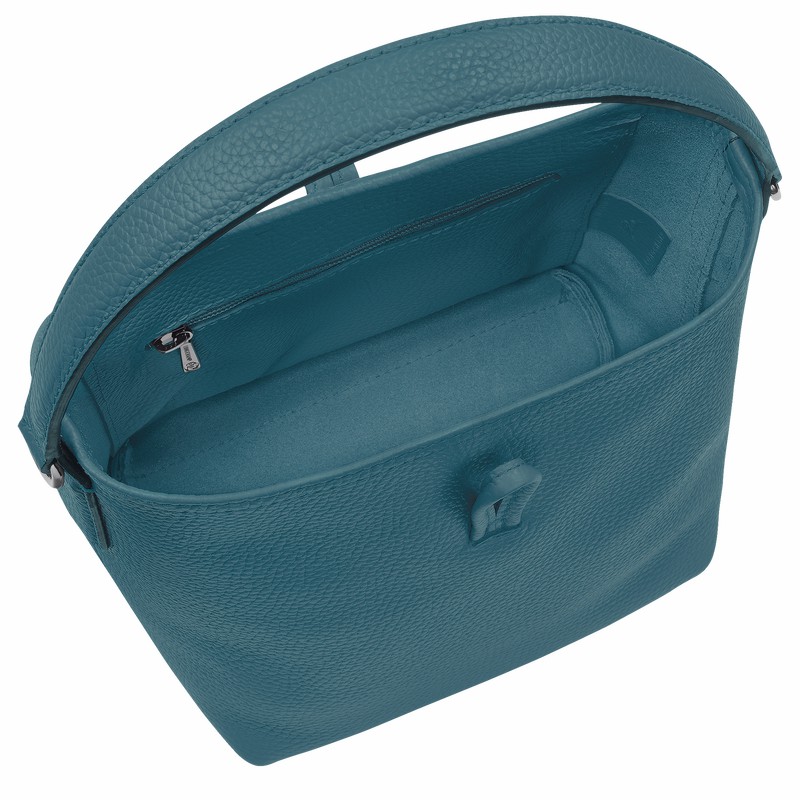 Dámské Bucket Bag Longchamp Le Roseau Essential XS Peacock CZ | 10159968P89