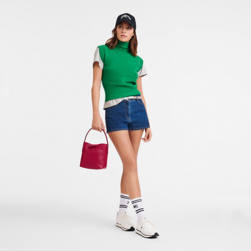 Dámské Bucket Bag Longchamp Le Roseau XS Fuchsie CZ | 10159HECJ13