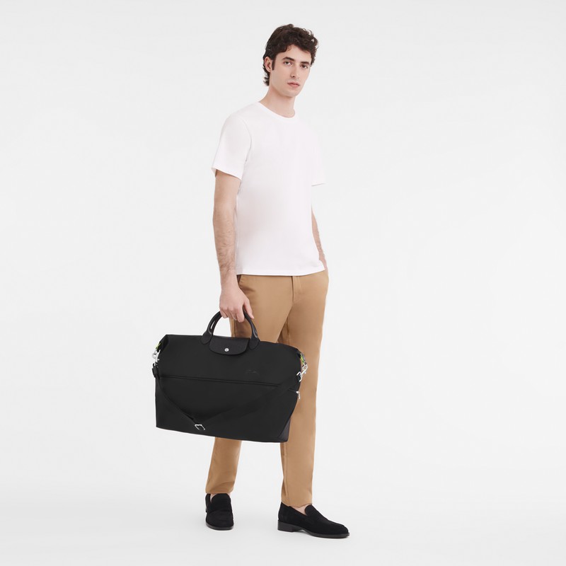 Dámské Cestovní Tašky Longchamp Le Pliage Green expandable Černé CZ | L1911919001