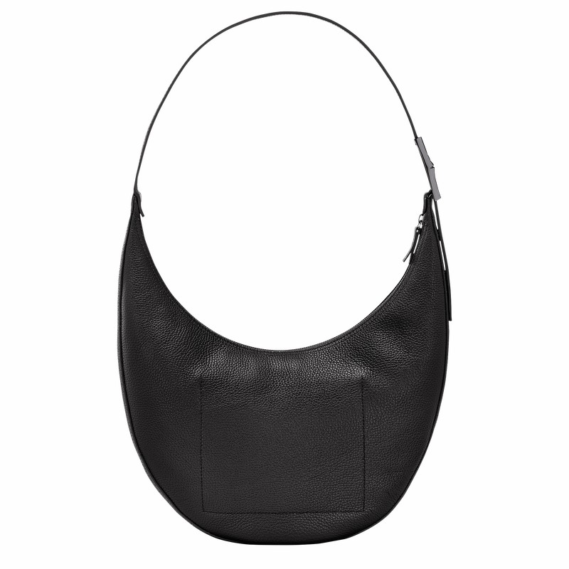 Dámské Crossbody Kabelky Longchamp Le Roseau Essential L Černé CZ | 10234968001