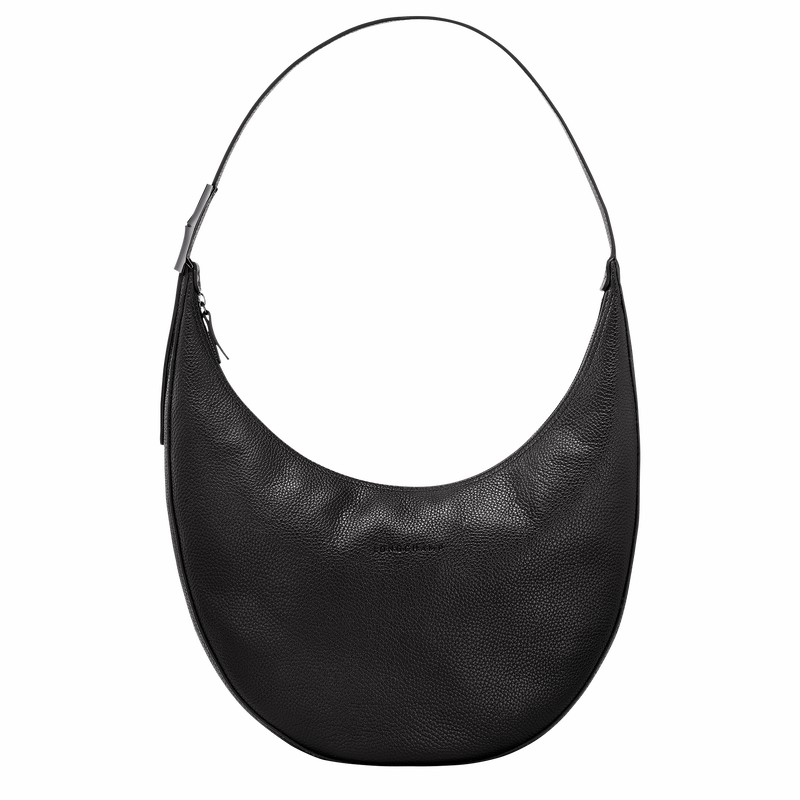 Dámské Crossbody Kabelky Longchamp Le Roseau Essential L Černé CZ | 10234968001