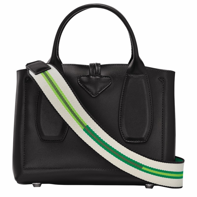 Dámské Kabelka Longchamp Le Roseau S Černé CZ | 10095HCN001