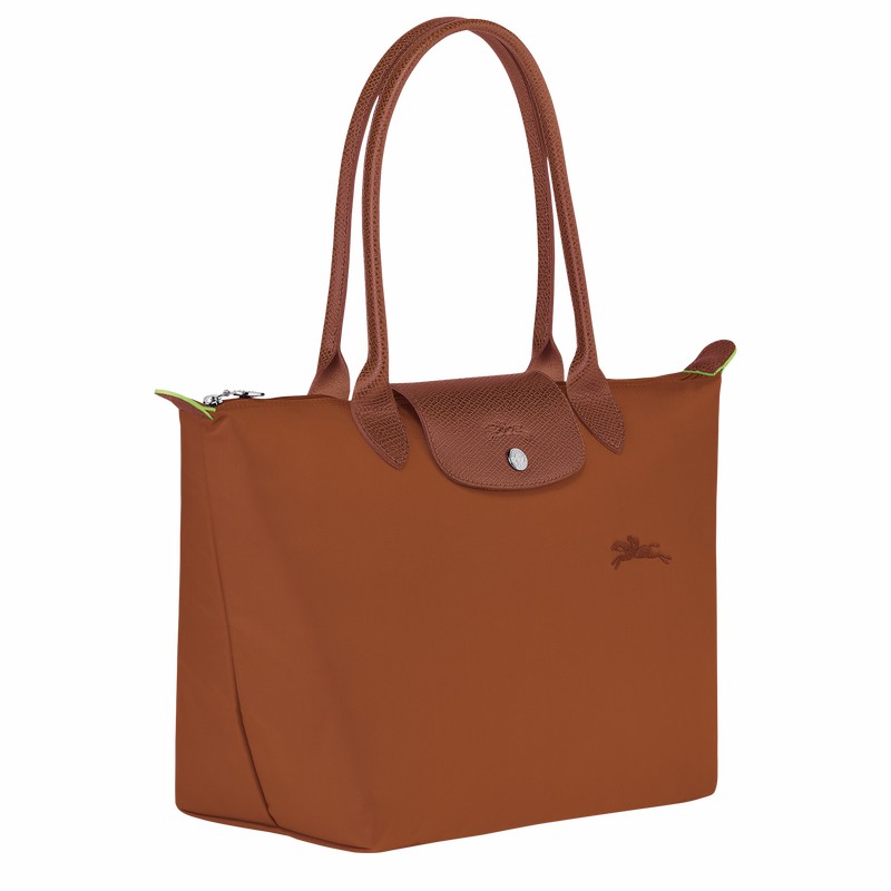 Dámské Přebalovací Tašky Longchamp Le Pliage Green M Hnědé CZ | L2605919504