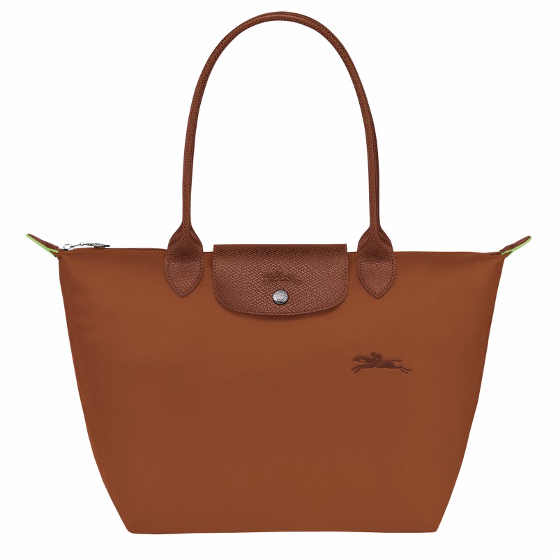 Dámské Přebalovací Tašky Longchamp Le Pliage Green M Hnědé CZ | L2605919504