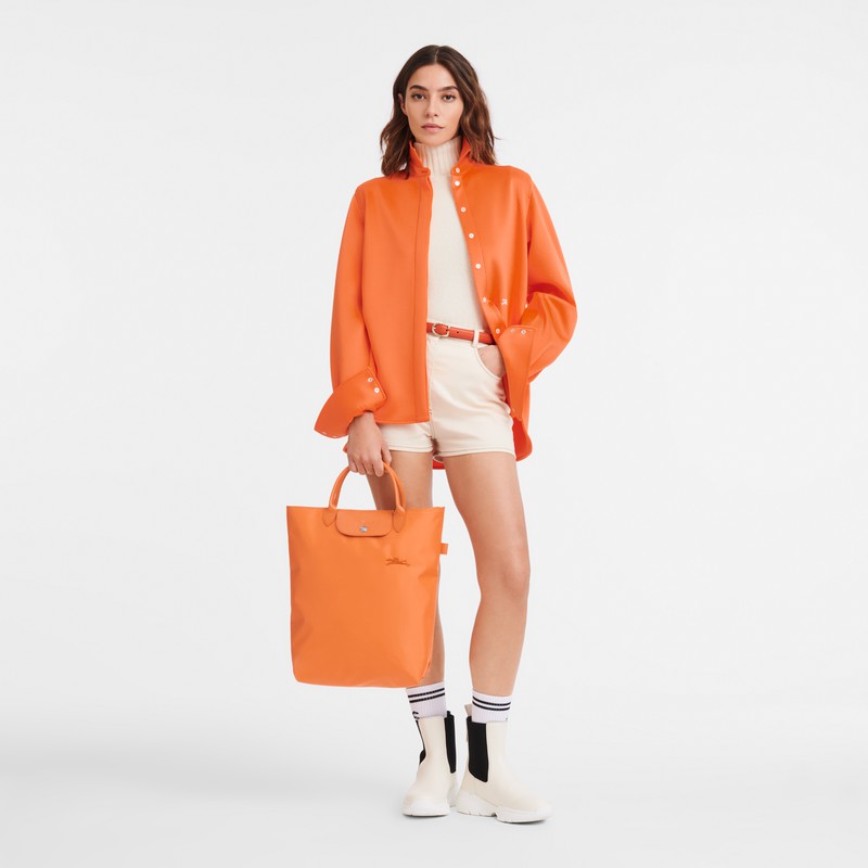 Dámské Přebalovací Tašky Longchamp Le Pliage Green M Oranžové CZ | 10168919P54