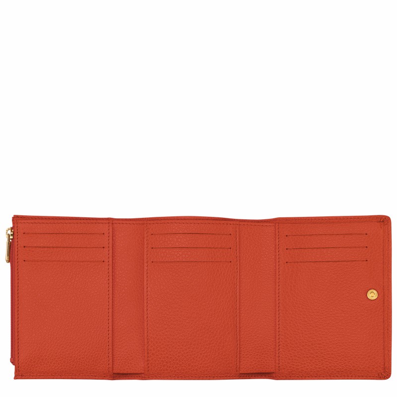 Dámské Peněženky Longchamp Le FOULONNÉ Oranžové CZ | 30021021685