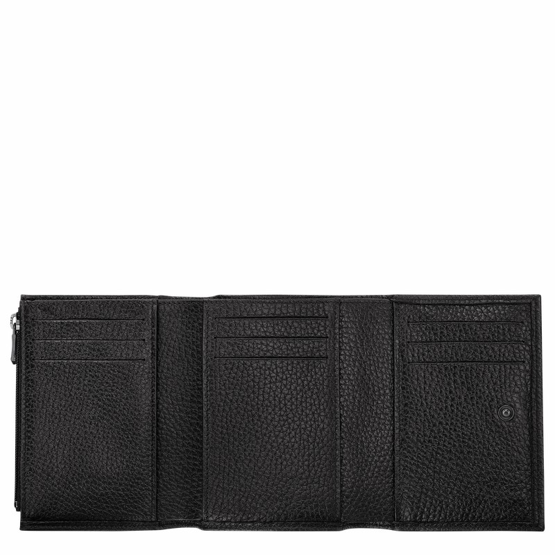 Dámské Peněženky Longchamp Le Roseau Essential Černé CZ | 30021968001