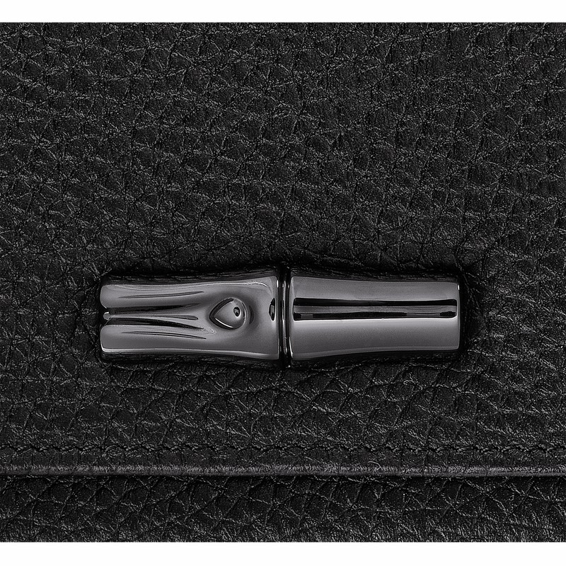 Dámské Peněženky Longchamp Le Roseau Essential Černé CZ | 30021968001