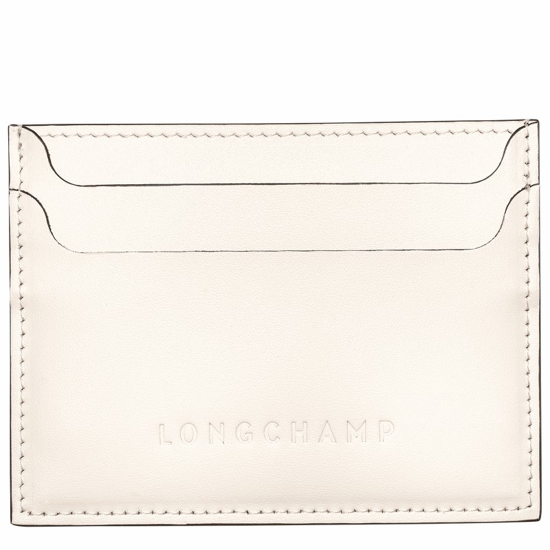 Dámské Pouzdro na Karty Longchamp Le FOULONNÉ Bílé CZ | L3218HFI037
