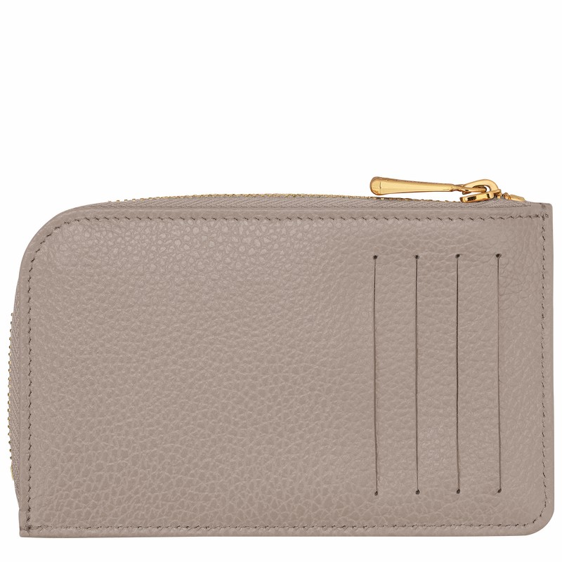 Dámské Pouzdro na Karty Longchamp Le FOULONNÉ Šedé CZ | 30036021P55