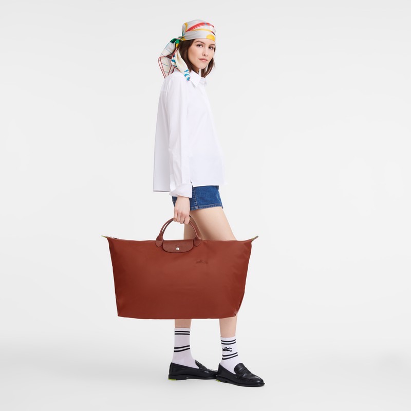 Pánské Cestovní Tašky Longchamp Le Pliage Green M Hnědé CZ | L1625919404-