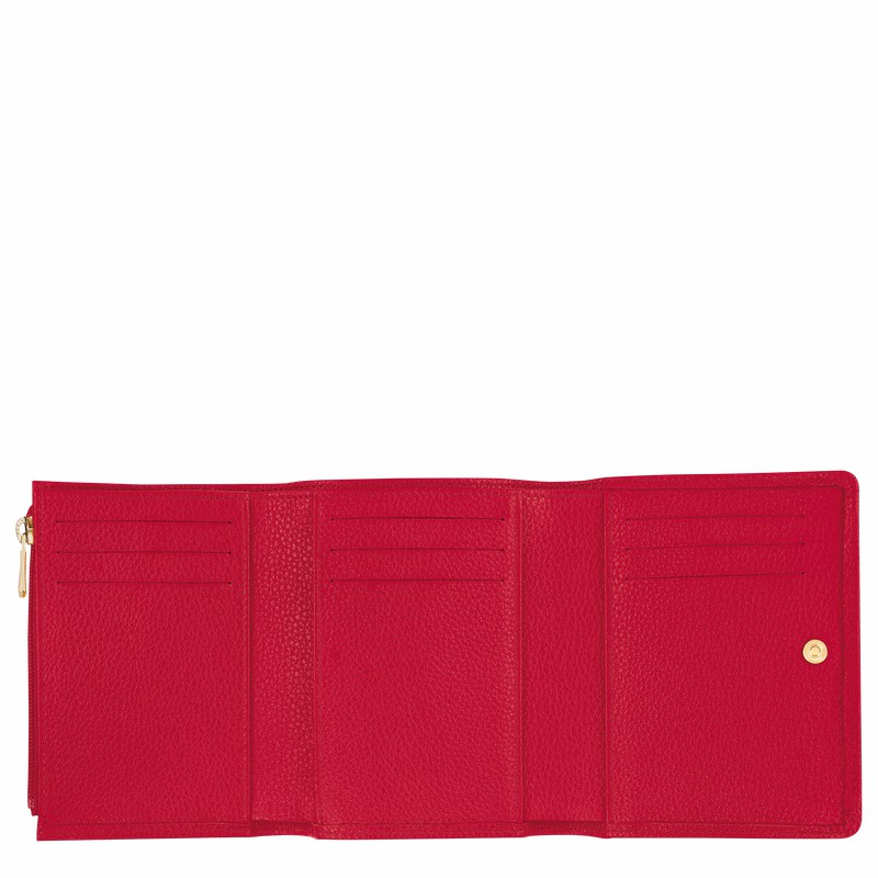 Pánské Peněženky Longchamp Le FOULONNÉ Červené CZ | 30021021C39-